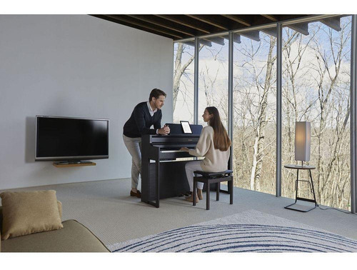 Piano Digital Roland Hp 702 Ch Preto + Banqueta 127/220V
