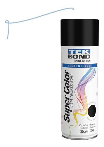 Tinta Spray Uso Geral Preto Fosco 350ml Tekbond