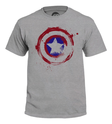 Playera Grapics Escudo Capitan America Geek Marvel Comics