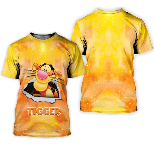 Polera Tigger Cracking Galaxy Impresa En 3d