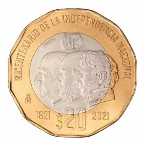 Moneda De $20 Conmemorativa De Bicentenario De Independencia