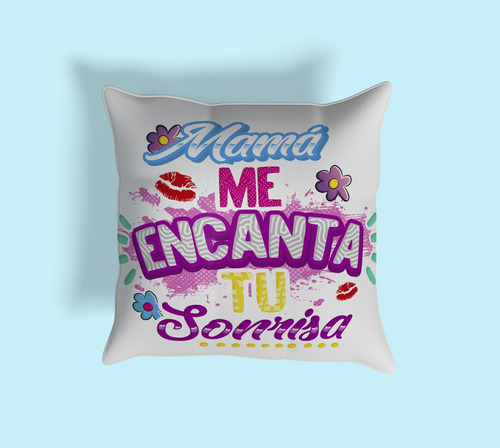 Almohadon + Taza + Llavero Mamá Me Encanta Tu Sonrisa Madre