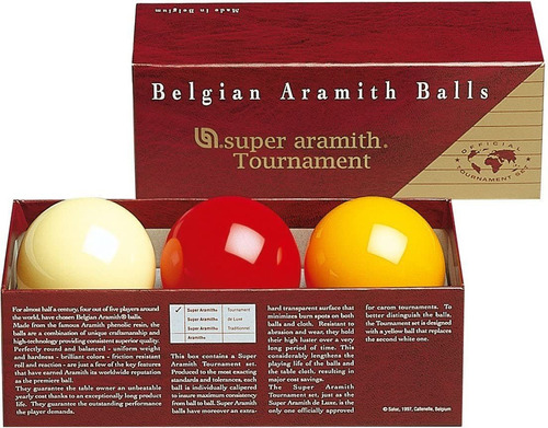 Aramith 61,5 Mm Torneo Super Armith Carom / Carambole / Bola