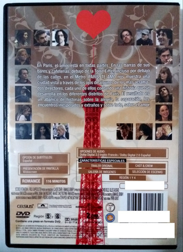 Paris Te Amo Paris, Je T'aime Película Dvd Original (Usado)