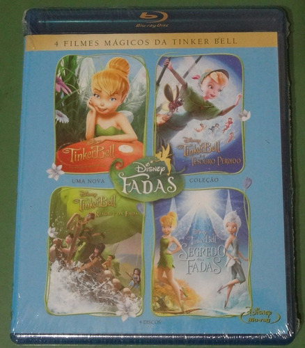 Tinker Bell Sininho Fada Disney Box Blu-ray 4 Discos Lacrado