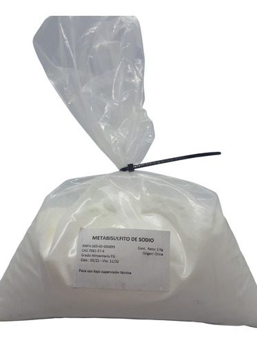 Imagen 2 de 2 de Metabisulfito De Sodio Fg X 1 Kg Quimicaxquimicos