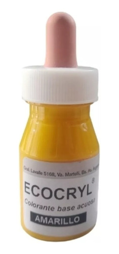Colorante Líquido Amarillo Para Resina Ecocryl 25g