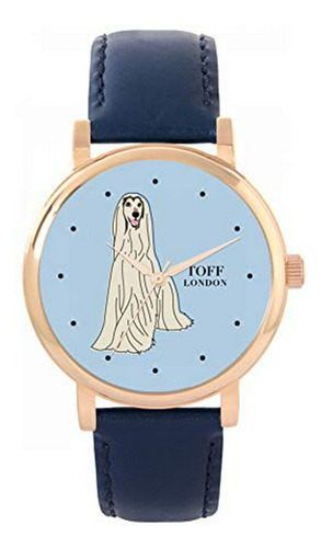 Reloj De Ra - Reloj De Ra - White Afghan Hound Dog Watch Lad