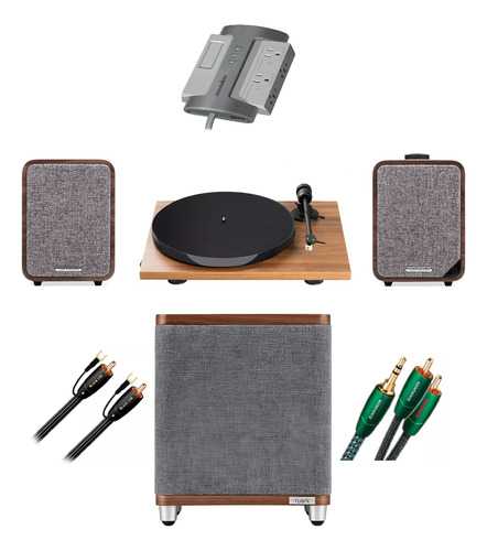 Kit De Sonido Premium Tornamesa, Bocinas, Sub Y Accesorios