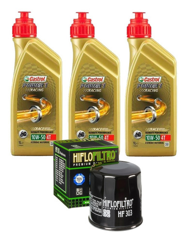 Óleo+filtro Kawasaki Z-650 Castrol 10w50 Hf303