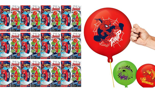 Marvel Avengers Punch Balloon (24 Paquetes Con 48 Bolas De G