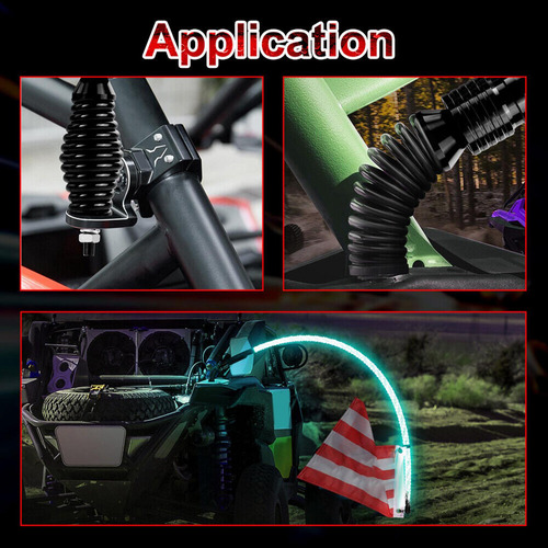 Montaje De Base De Resorte De Luz De Látigo En Espiral Led,