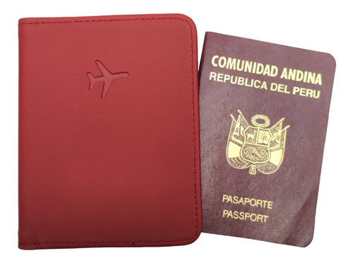 Porta Pasaporte De Cuero P.u. (poliuretano)