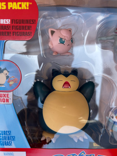 Set Pokemon 5 Figuras Multipack Snorlax, Pikachu, Machop