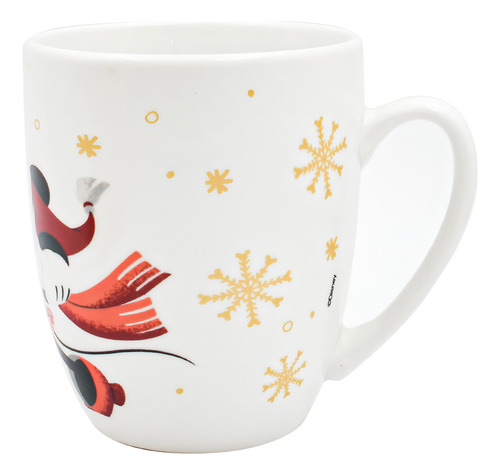 Taza Café De Ceramica Mickey Y Minnie Navidad 330ml