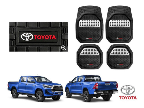 Tapetes 4pz Charola 3d Logo Toyota Tacoma 2022 A 2025