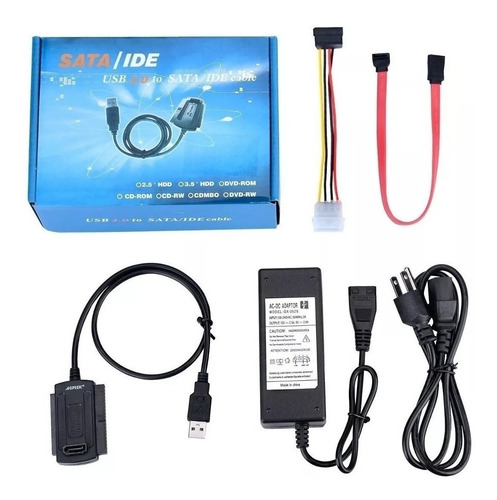 Cable Convertidor Sata A Usb - Ide A Usb Disco Duro 2.5-3.5