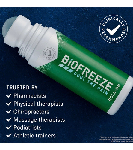 Biofreeze Cool The Pain 2 Pack Roll On 89ml C/u