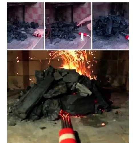 Imagen 3 de 6 de Encendedor Electrico De Fuego Rapido Parrilla Carbon Leña