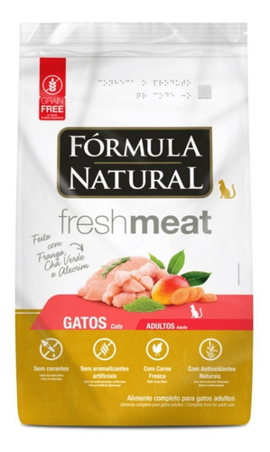 Ração P/ Gato Adulto Frango 1kg Fórmula Natural Fresh Meat