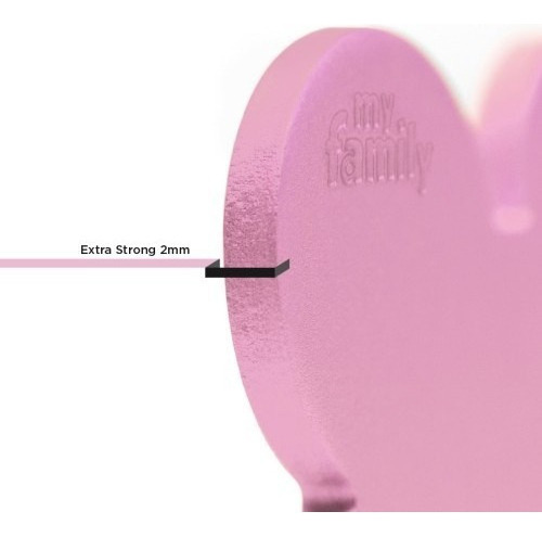 Chapita Id Mascotas Aluminio Big Circle Rosa My Family