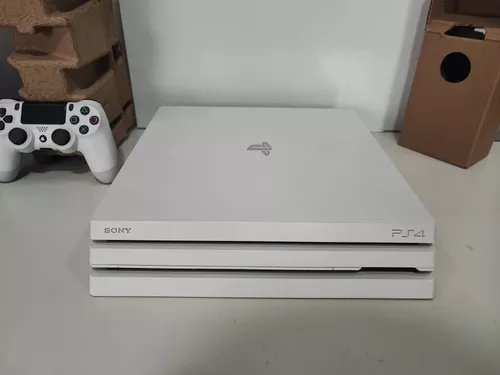 Playstation 4 Pro Branco - Ps4 Pro Branco 1tb Completo Nf