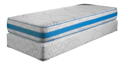 Sommier Suavestar Sport 1 plaza 190x80cm blanco y celeste