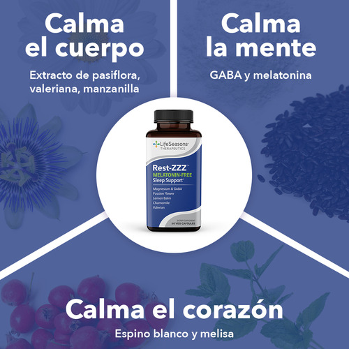 Lifeseasons Rest-zzz - Sin Melatonina 60 Cápsulas Sabor Sin Sabor
