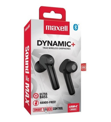 Audifono Maxell Dynamic+ Bluetooth Inalambrico In Ear Color Negro