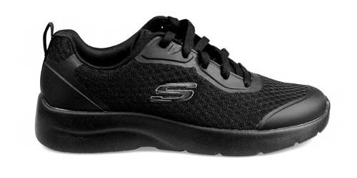 Tenis  Dama Skechers Casual Con Agujeta Negro Textil  149541