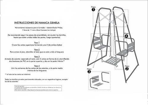 Imagen 3 de 7 de Combo De Hamaca Calesita Y Tobogan Caño Juego Niños Premium