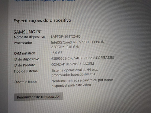 Notebook Samsung Odyssey