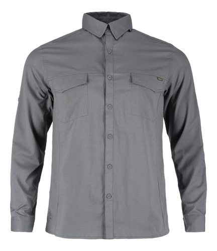 Camisa Hombre Lippi Rosselot Q-dry Shirt L/s  Gris I19