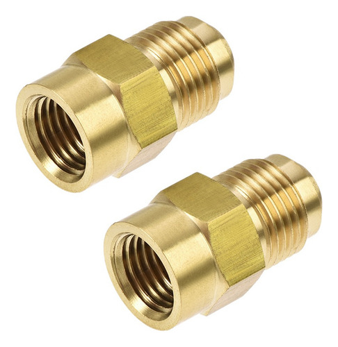 2 Conector Adaptador Tubo Macho 5/8 -18unf A Hembra 1/4 Npt