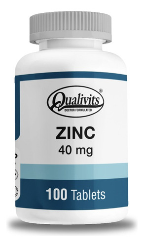 Zinc 40mg Qualivits® X 100 Tabletas Sin Sabor