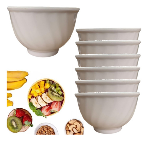 Kit 12 Cumbuca Bowl P/ Açai Caldo Sopa 325ml Servir Buffet