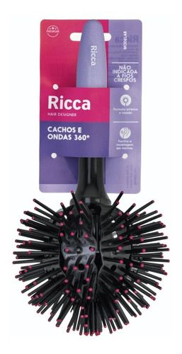 Escova Ricca Twist 3d Curls Cabelos Modelados Ball Brush