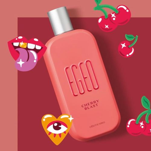 Egeo Cherry Blast Deo Colônia 90ml O Boticário E Hidratante Corporal Eudora Instance Cereja E Amêndoas 400ml Combo Com Sacola O Boticário