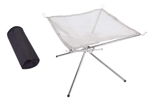 Brasero De Malla Para Fogatas, Soporte Para 56 X 56 X 43 Cm