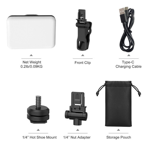 Luz Led P Para Videoconferencia Para Smartphone Con Clip