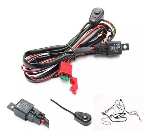 Kit Cable Ramal Auto Relay Boton Neblinero 12v Universal