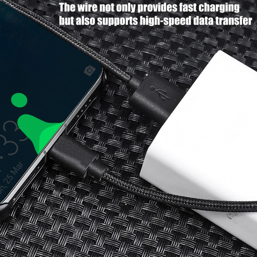 Cable Micro Usb De 2 M Y 6 A Para Teléfono De Carga Rápida,