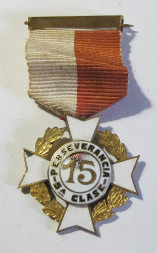 Antigua Medalla Perseverancia 5a. Clase 1936  Colección