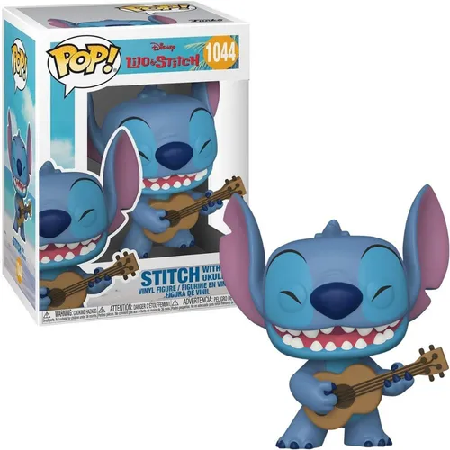 Figura de acción Stitch con ukelele Lilo & Stitch 55615 de Funko Pop!