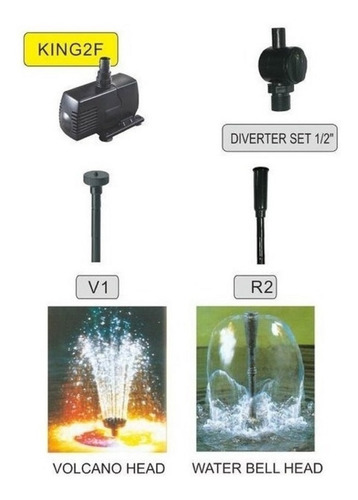 Imagen 2 de 5 de Fuente Para Estanque King 2af Resun