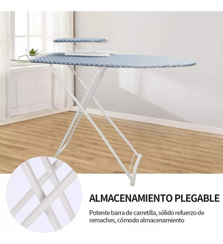 Tabla Burro De Planchar Altura Ajustable Con Soporte 42in