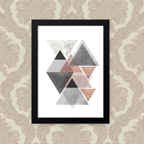Imagem 1 de 1 de Quadro Decorativo 23x33 A4 Geometrico Triangulo