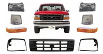 Comprar Parrilla Y Biseles Ford Pu 92-97 Gris Cuartos Y Faros Logo