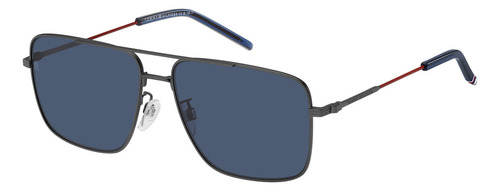 Lentes Sol Tommy Hilfiger Hombre Ruthenium 206773r8059ku Diseño Dark Ruthenium