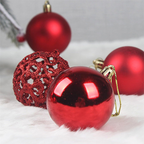 Caja De 100 Bolas Navideñas Para Adornos De Árbol De Navidad
